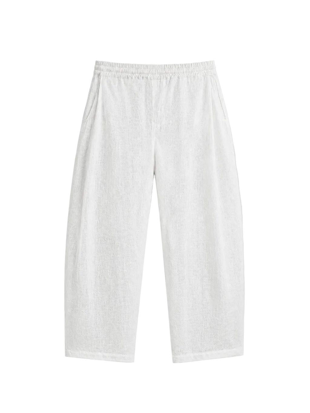 Pleated Linen Pants - White