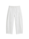 Pleated Linen Pants - White