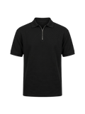 Black Quarter Zip Polo