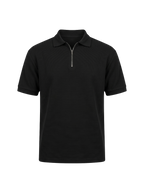 Black Quarter Zip Polo