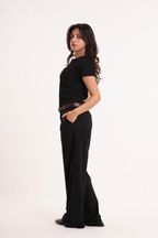 Black women's polo shirt