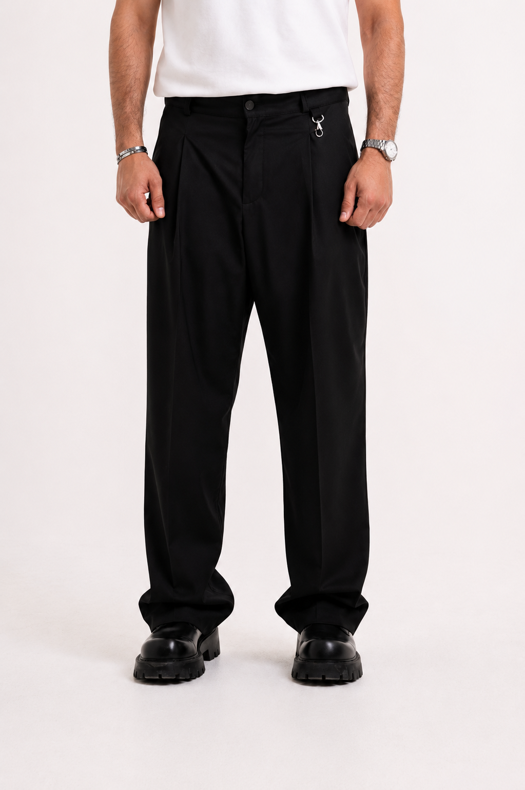 Black Pleated Pants