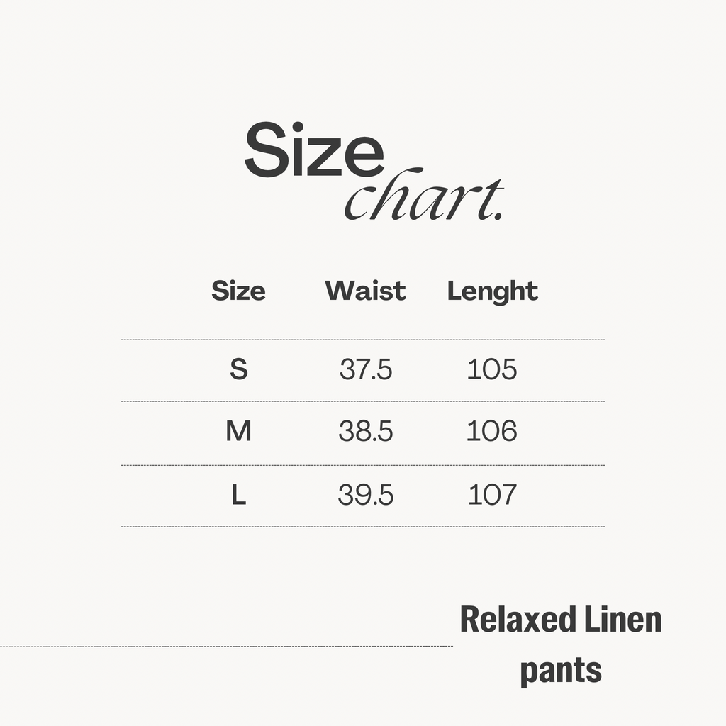 Relaxed Linen Pants - Beige