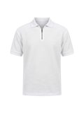White Quarter Zip Polo