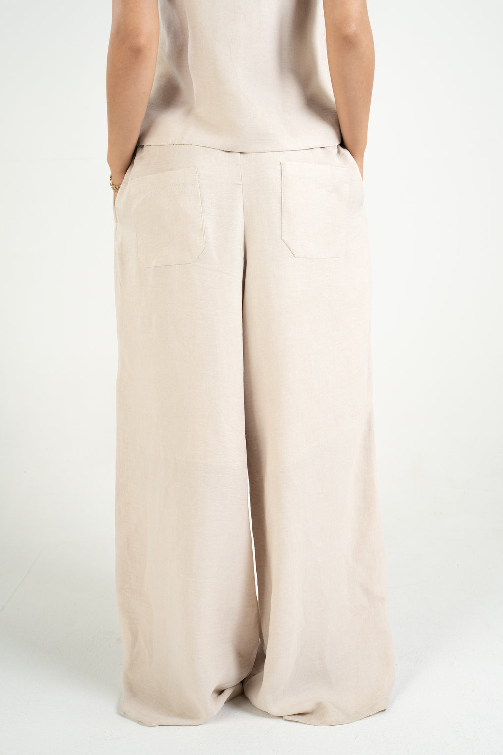 Relaxed Linen Pants - Beige