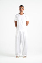 Pleated Linen Pants - White