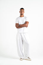 Pleated Linen Pants - White