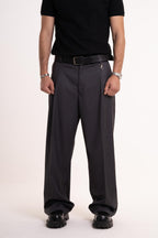 Grey pleated pants