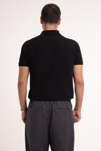 Black Quarter Zip Polo