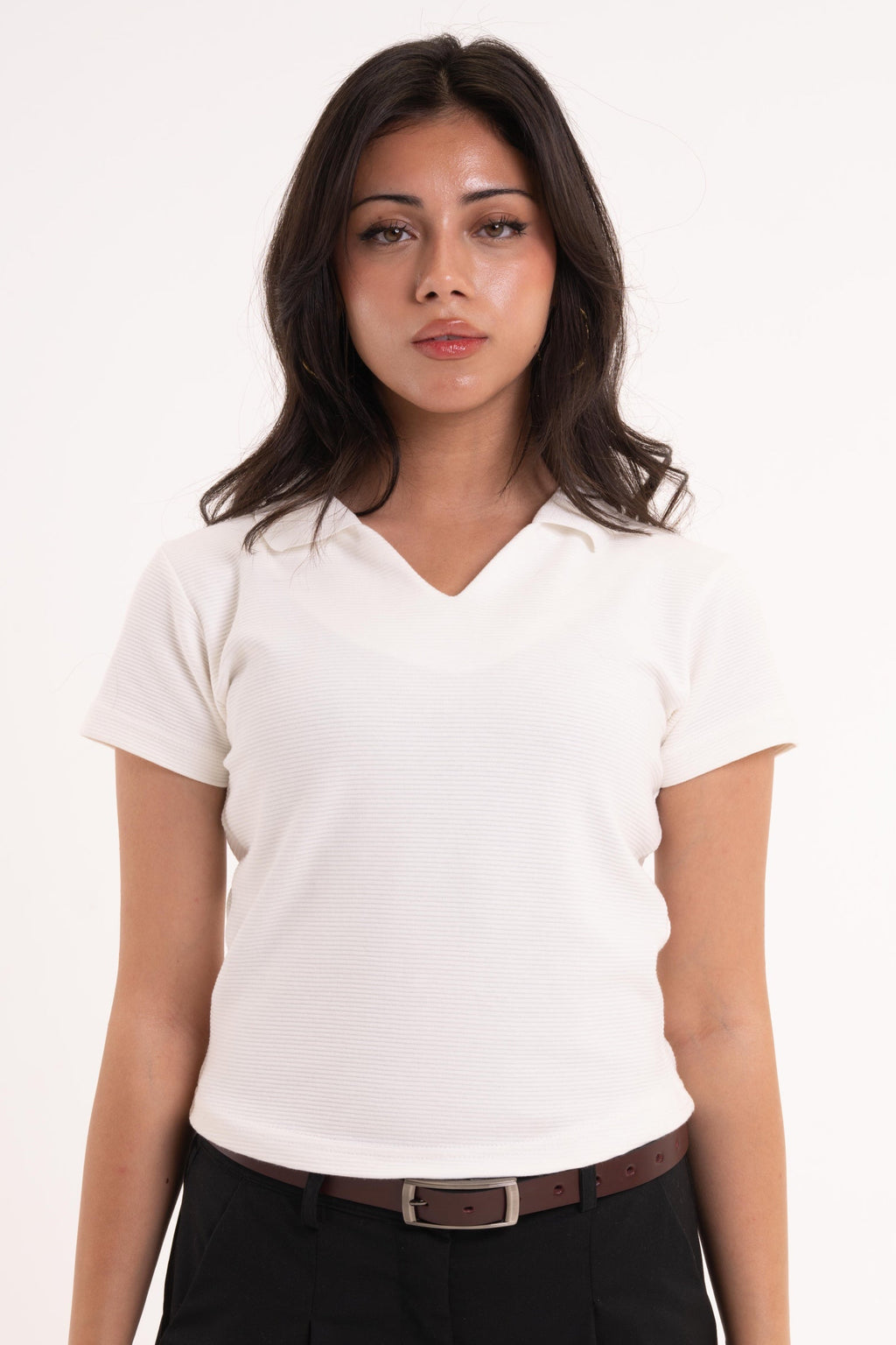 White women's polo shirt