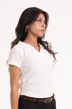 White women's polo shirt