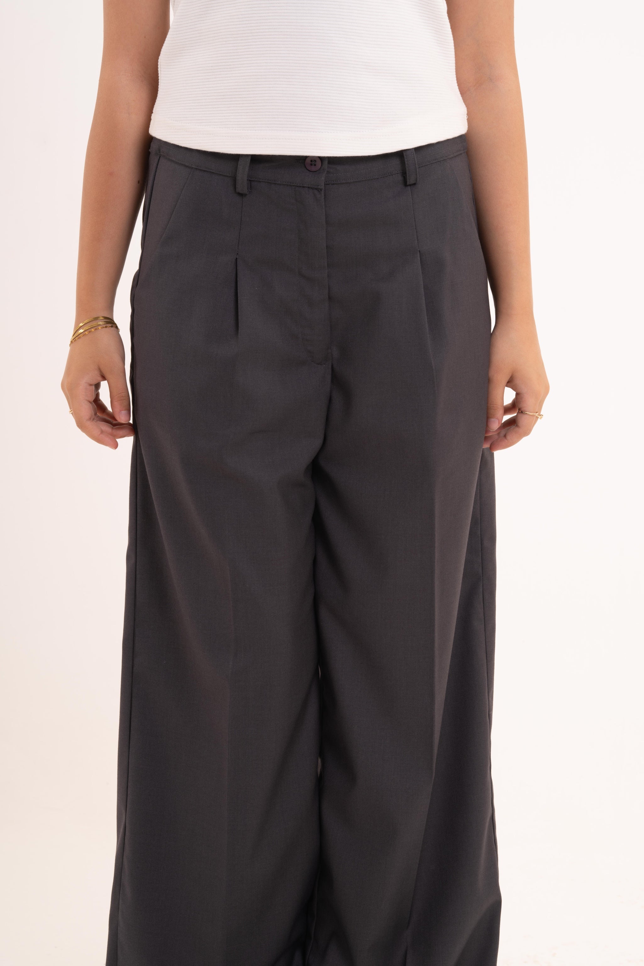 Grey women's tailored pants