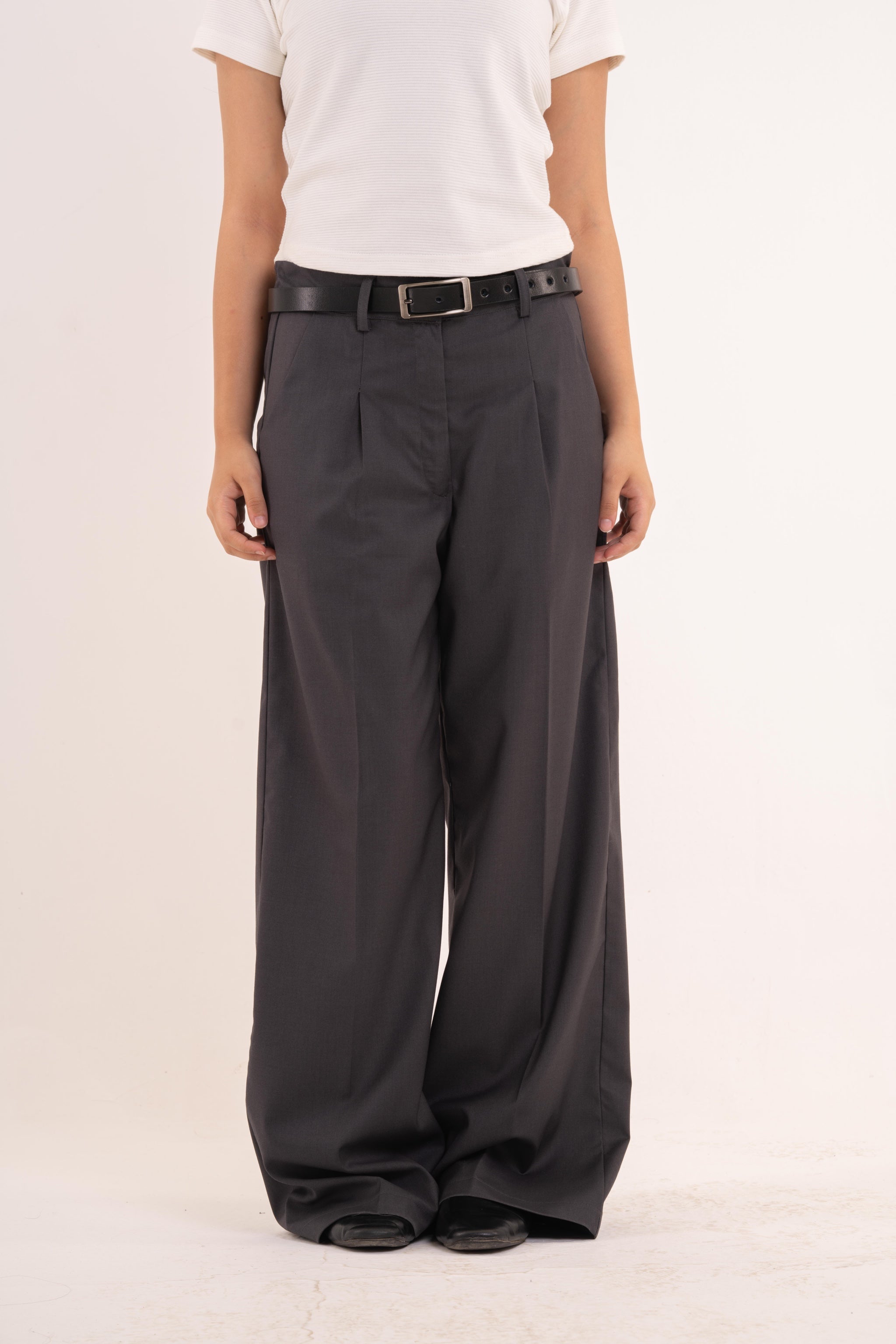 Grey women's tailored pants