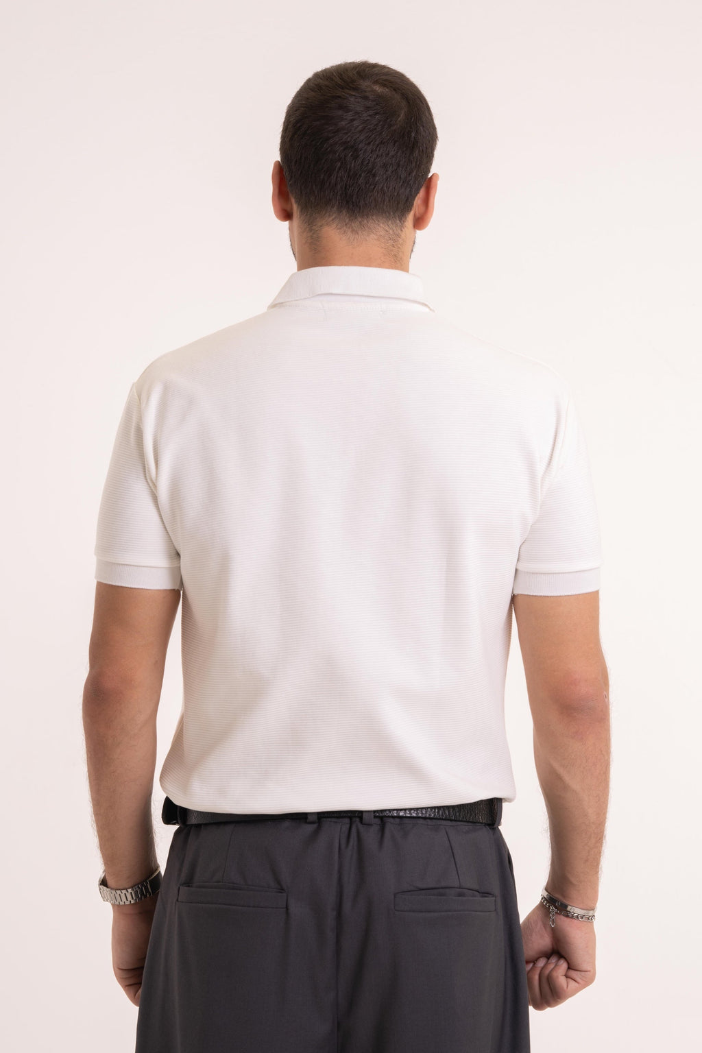 White Quarter Zip Polo