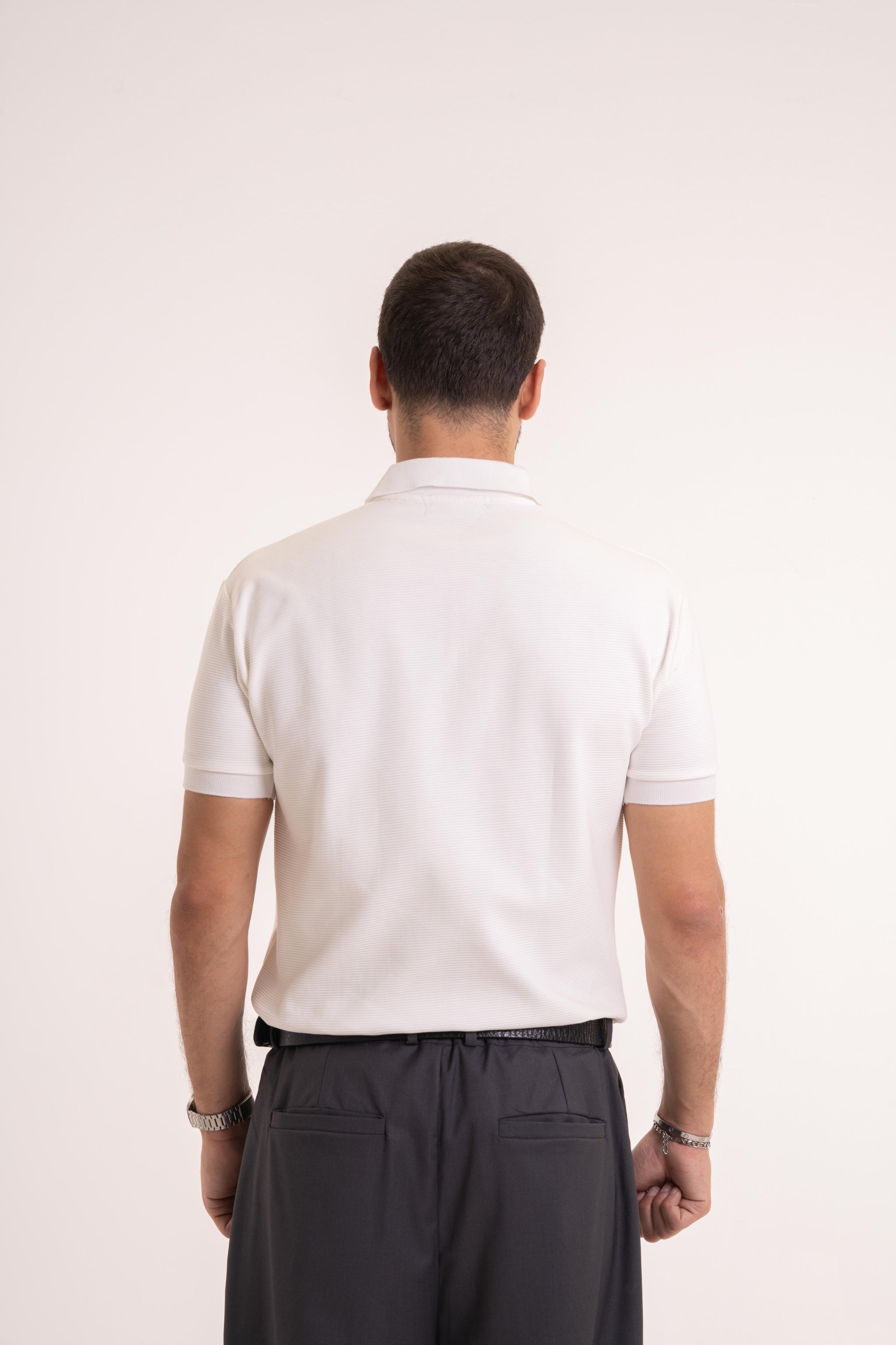 White Quarter Zip Polo