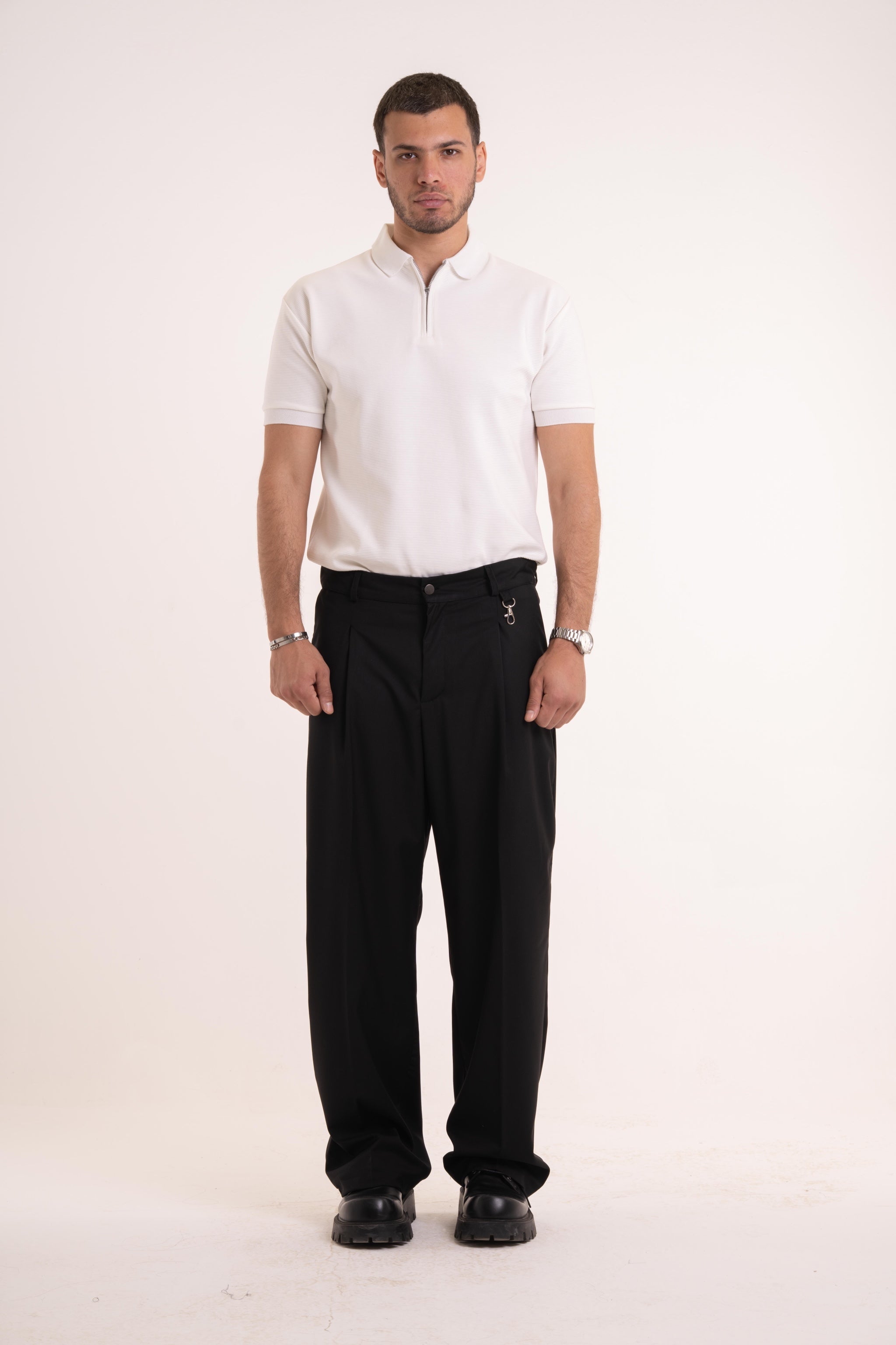 Black Pleated Pants