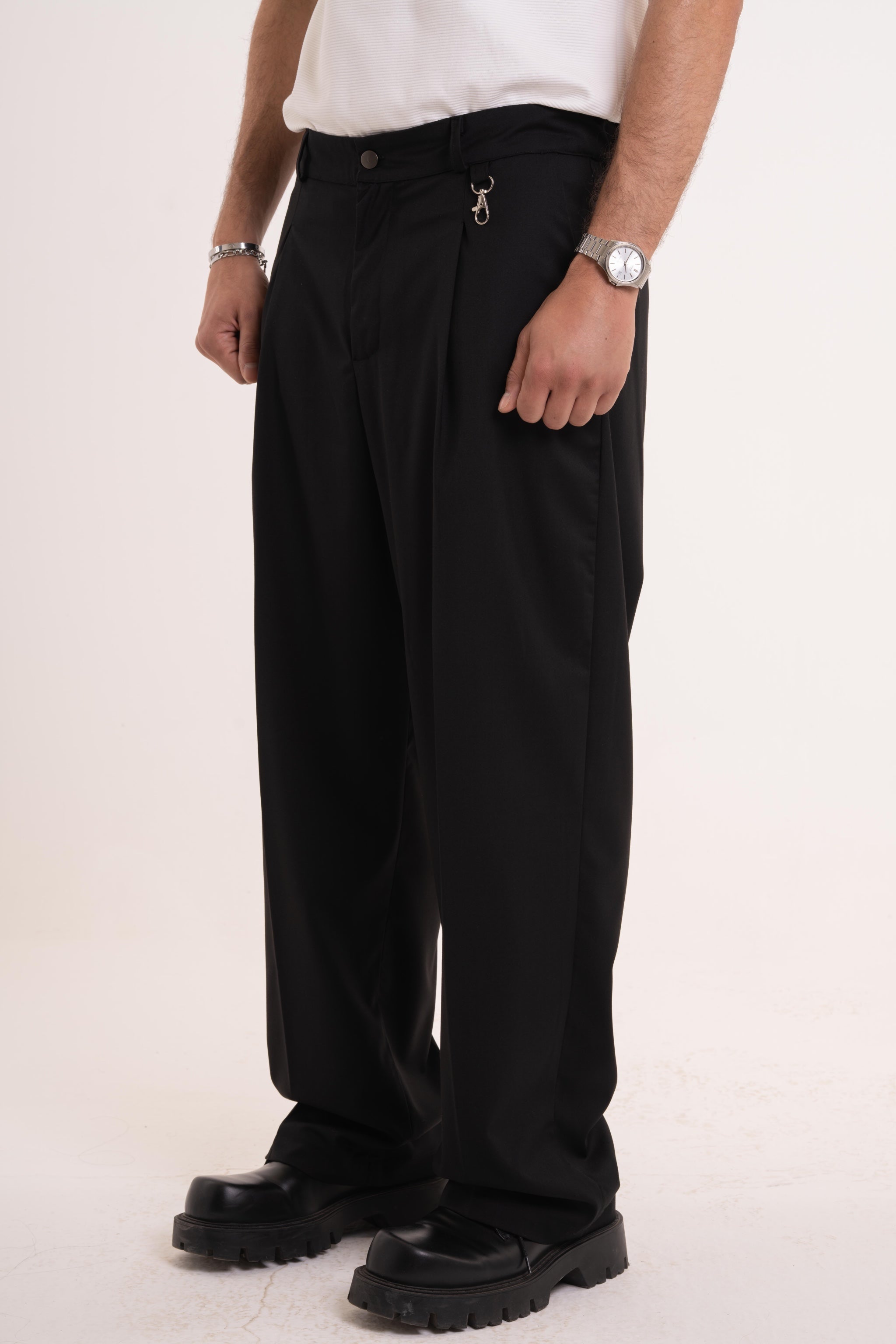 Black Pleated Pants