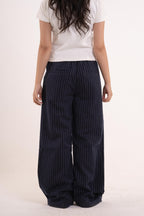 women's pinstriped pants